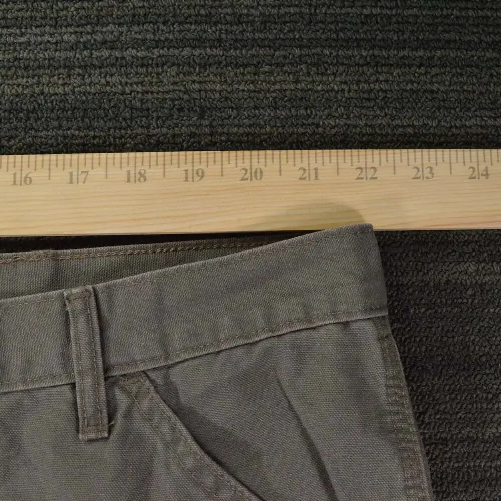 Wrangler Workwear Pants Mens 44x32 Gray Utility Carpenter Canvas Work